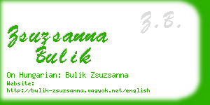 zsuzsanna bulik business card